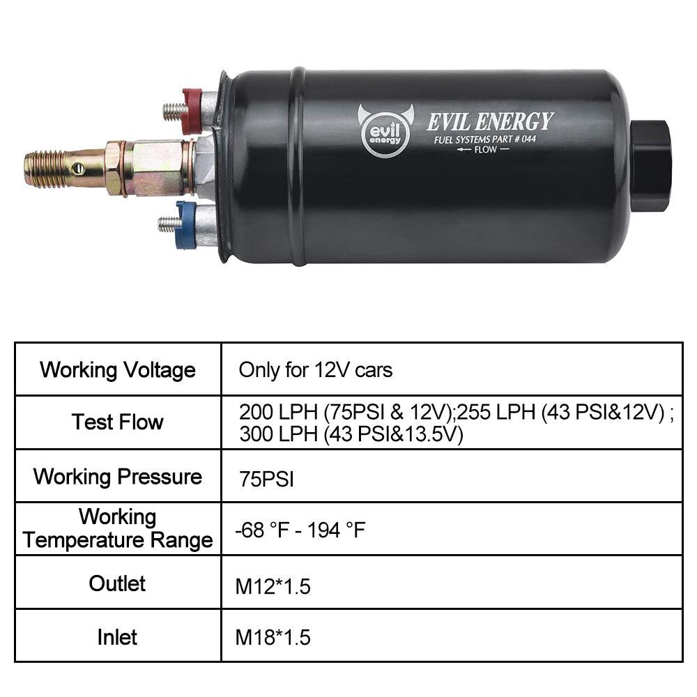 EVIL ENERGY Fuel Injection In-Line Fuel Delivery Kit  EFI External Frame Mounted Pump Kit