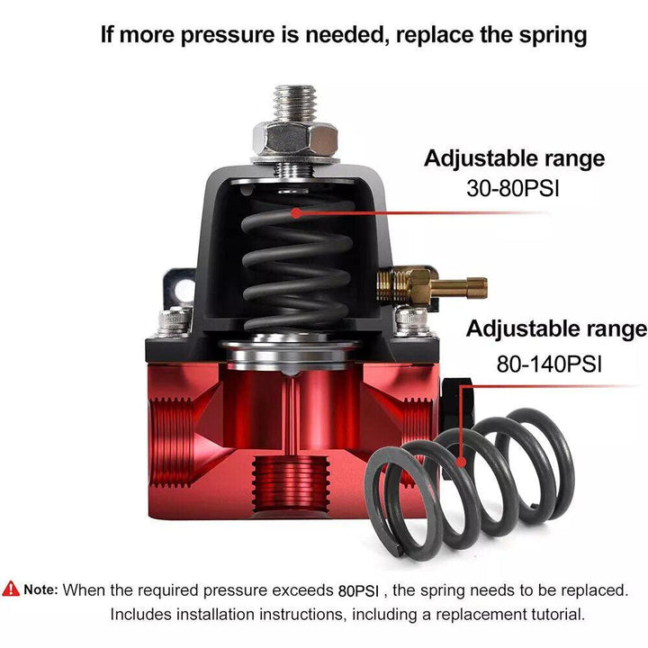 EVIL ENERGY EFI Returnless Fuel System Kit Fuel Pressure Regulator Adjustable 20-120PSI | 10 micron fuel filter - EVILENERGY