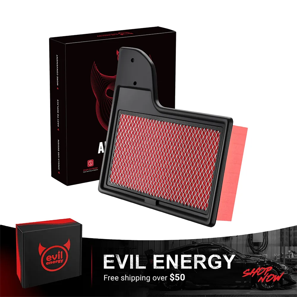 EVIL ENERGY Engine Air Filter Compatible with Ford Mustang 2015-2025 2.3T 5.0L, Shelby GT350 2016-2020 5.2L, GT500 2020-2022 5.2L, Replace CA11958