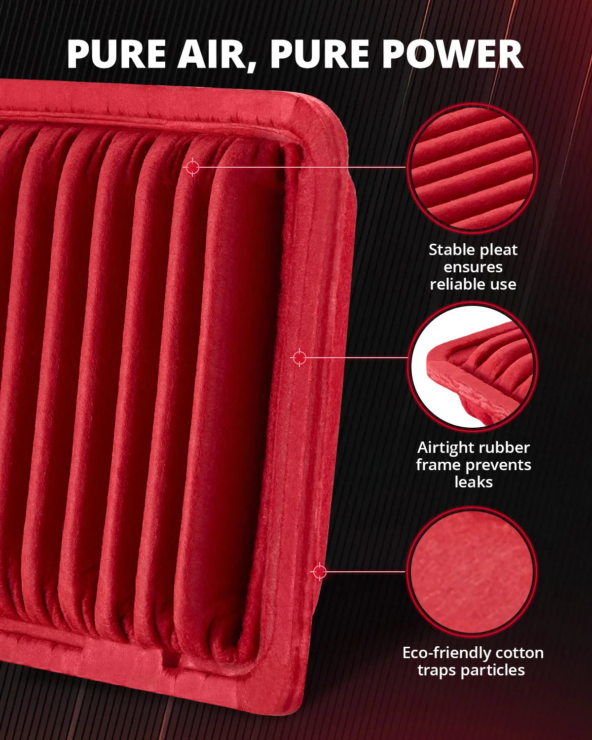 EVIL ENERGY Engine Air Filter Compatible with Lexus NX200 2015-2017 2.0T, NX300 2018-2021 2.0T, Replace CA10190