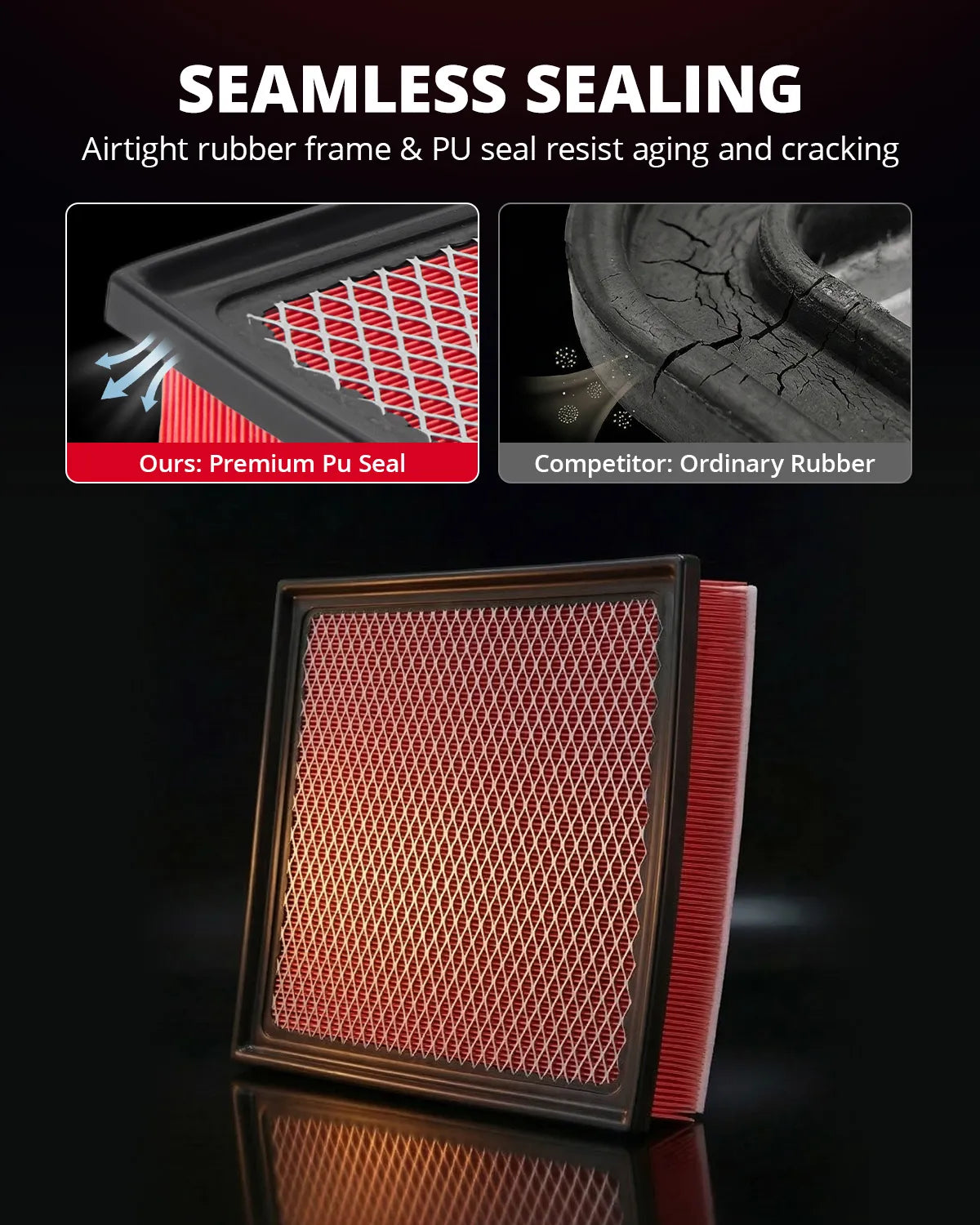 EVIL ENERGY Engine Air Filter Compatible with Toyota Tacoma 2013-2023 3.5L 4.0L, Sequoia 2014-2022 5.7L, Tundra 2010-2021 4.6L 5.7L, Replace CA11895