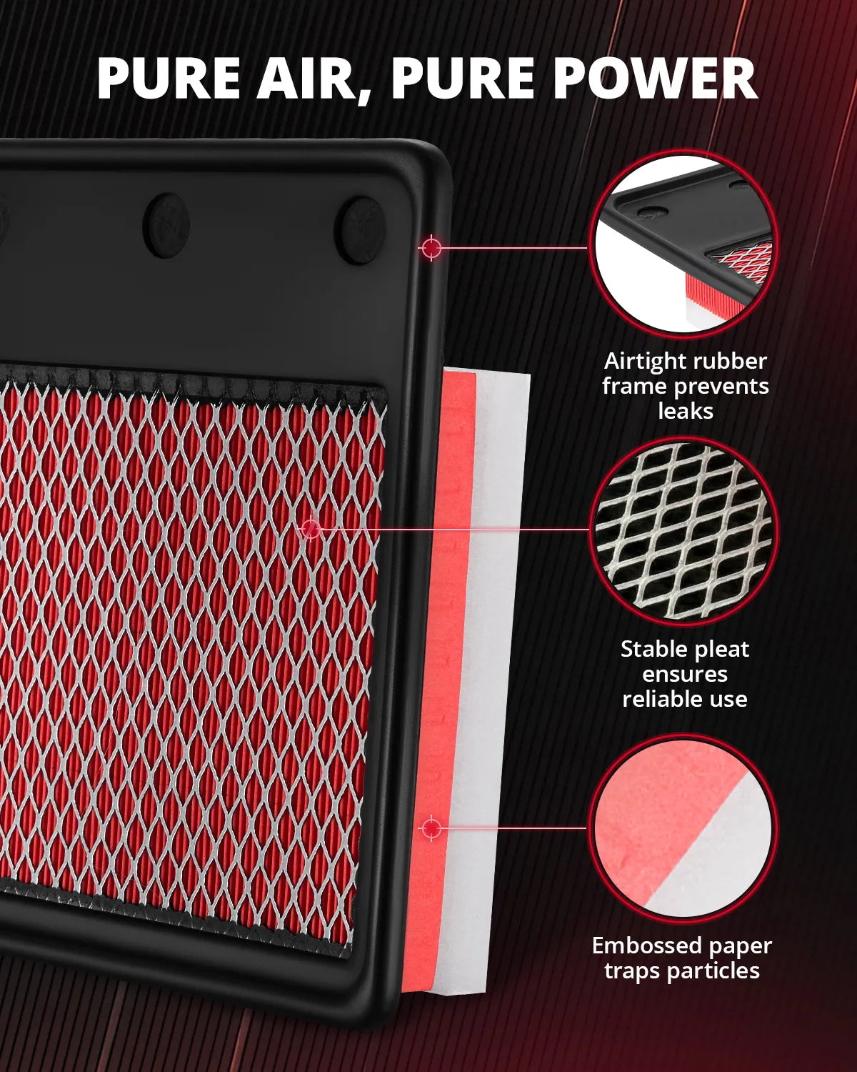 EVIL ENERGY Engine Air Filter Compatible with Chevrolet Malibu 2016-2025 1.5T, Buick LaCrosse 2017-2019 2.5L, Regal 2018-2020 2.0T, Replace CA12085