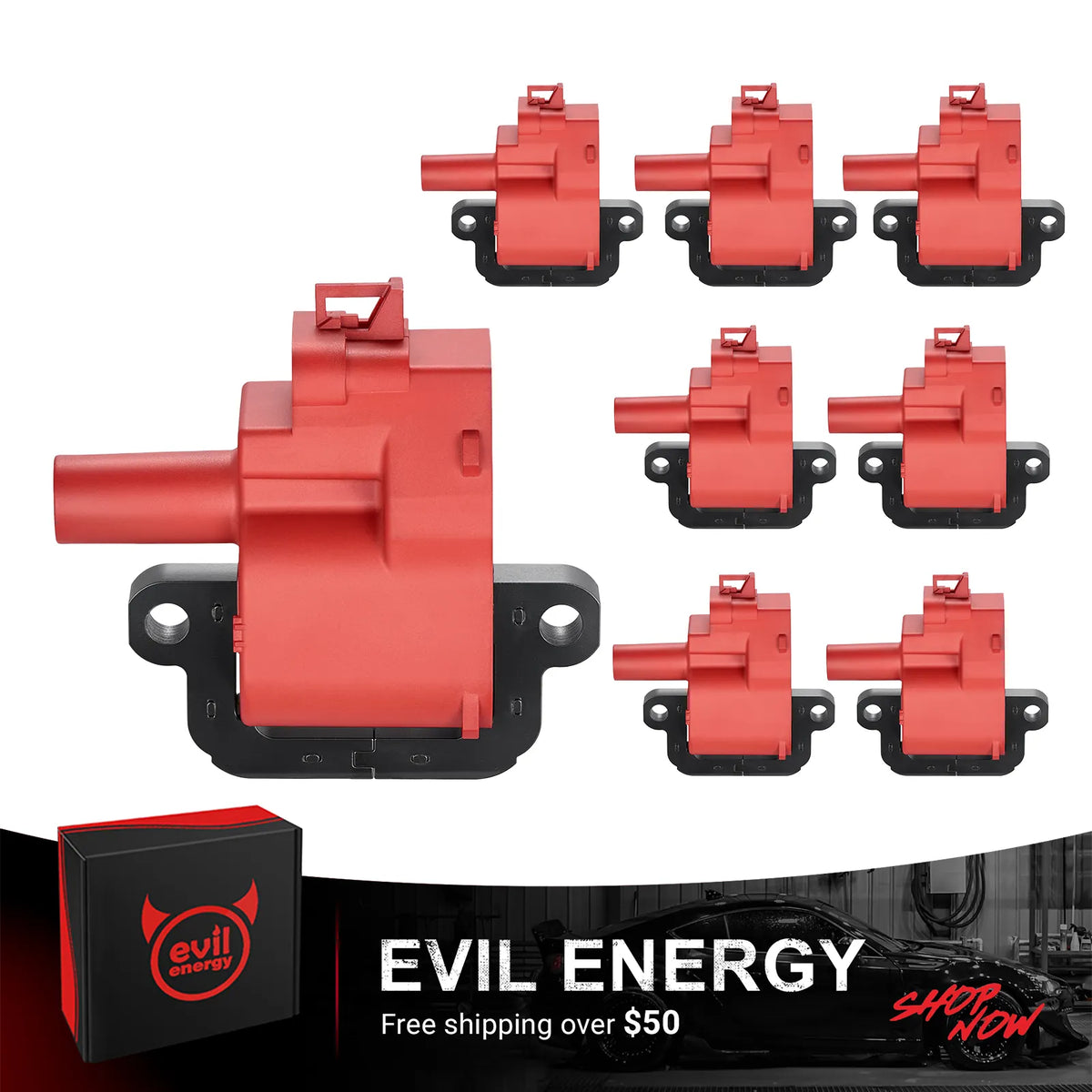 EVIL ENERGY Ignition Coil UF192 Fit GM LS1 LS6 Engines High Performance Replacement Ignition Coil