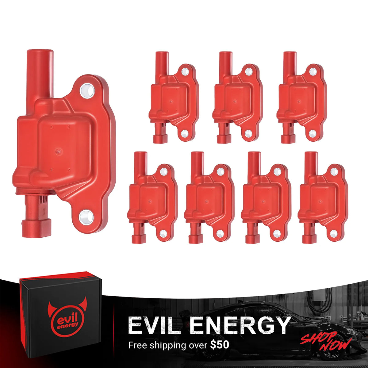 EVIL ENERGY LS Ignition Coil Kit UF413 8-pack for GM V8 high performance engines