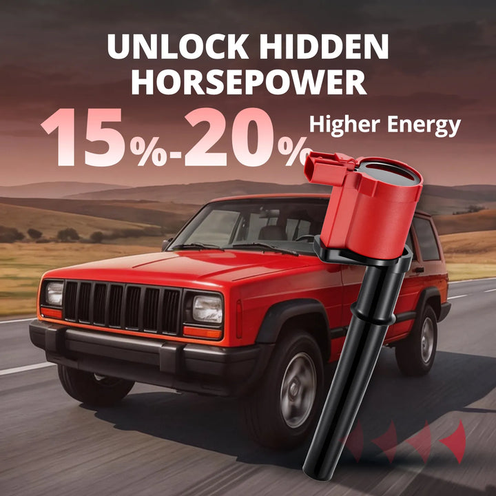Unlock hidden horsepower on Ford Mustang GT with EVIL ENERGY UF537 Ignition Coil, featuring 15%-20% higher energy output from this high output engine coil.