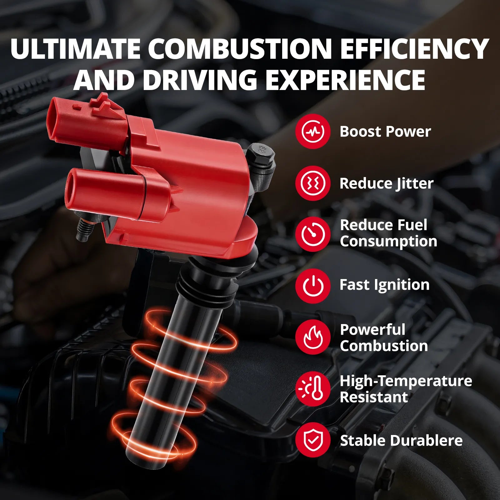 EVIL ENERGY Ignition Coil UF378 Compatible with Dodge Chrysler 5.7L HEMI V8 Performance Coil