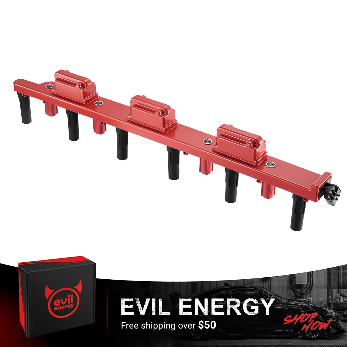 evil energy ignition coil rail internal structure with high conductivity copper wire and magnetic core for jeep wrangler 4.0l