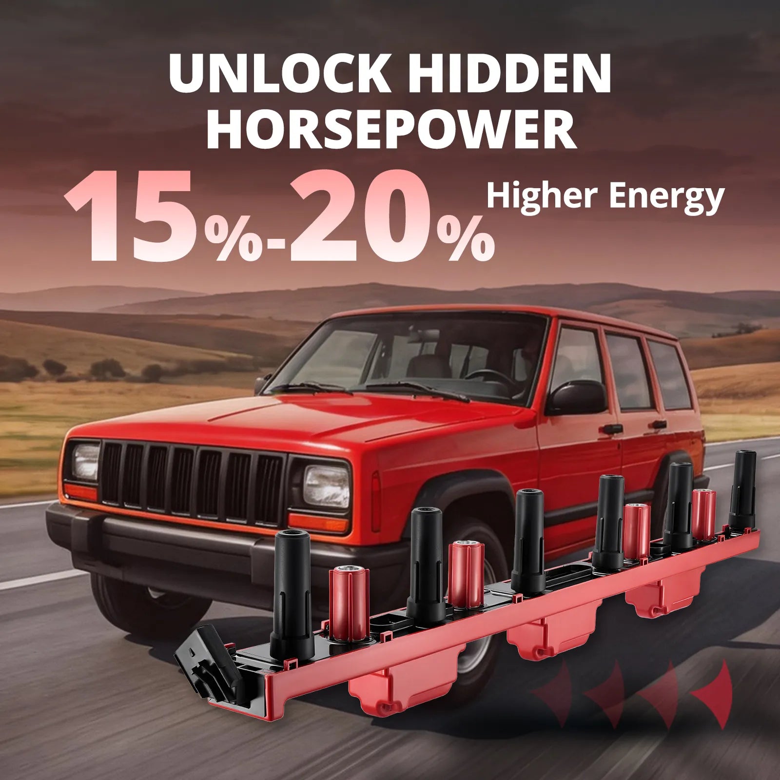 unlock hidden horsepower with 15-20 percent higher energy evil energy ignition coil for jeep cherokee