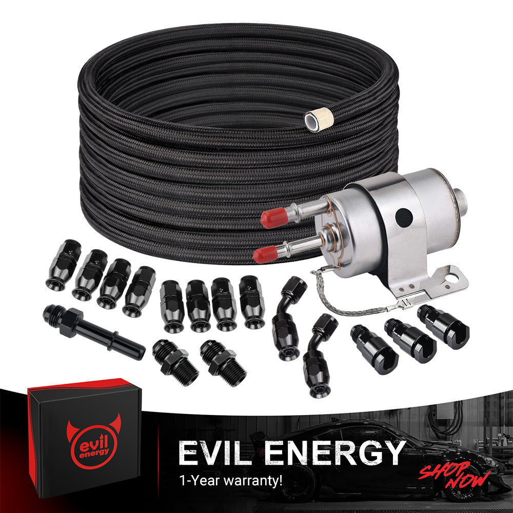 EVIL ENERGY EVIL ENERGY LS Swap Fuel Filter Regulator 58PSI with 6AN PTFE EFI Fuel Hose Kit