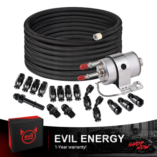 EVIL ENERGY EVIL ENERGY LS Swap Fuel Filter Regulator 58PSI with 6AN PTFE EFI Fuel Hose Kit 1000