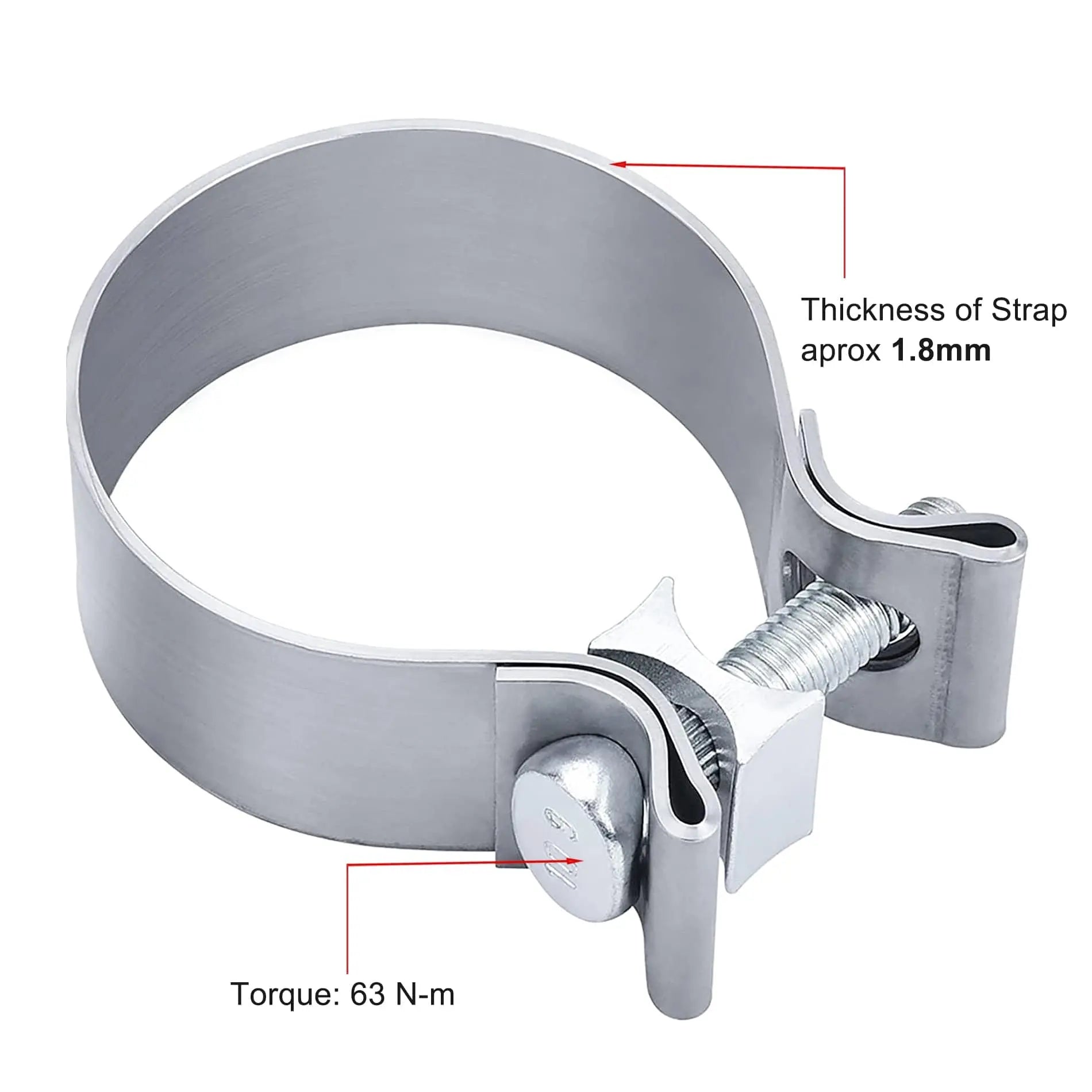EVIL ENERGY Narrow Band Exhaust Clamp Muffler Clamp Stainless