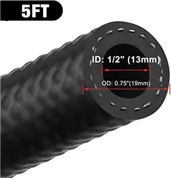 Evilenergy EVIL ENERGY 1/2 Fuel Hose Line Push Lock NBR Rubber SAE 30R7 5/10/25FT 300PSI