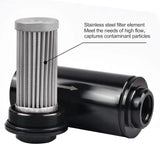 Evilenergy EVIL ENERGY 10 Micron Inline Fuel Filter with 6AN 8AN 10AN Adapter Universal 50MM