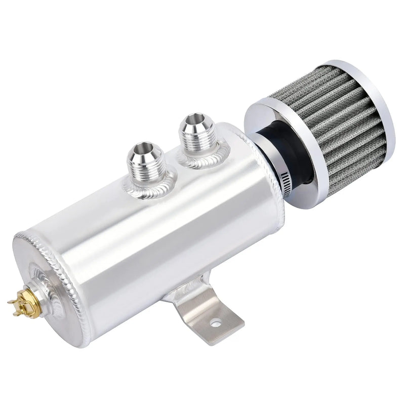 Evilenergy EVIL ENERGY 10AN Baffled Oil Catch Can Oil Breather Tank with Valve 750ML Universal