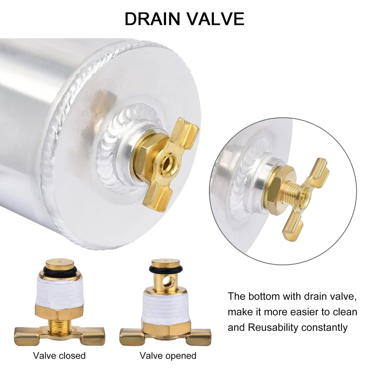 EVIL ENERGY PCV/CCV 10AN Baffled Aluminum Oil Breather Catch Can ...