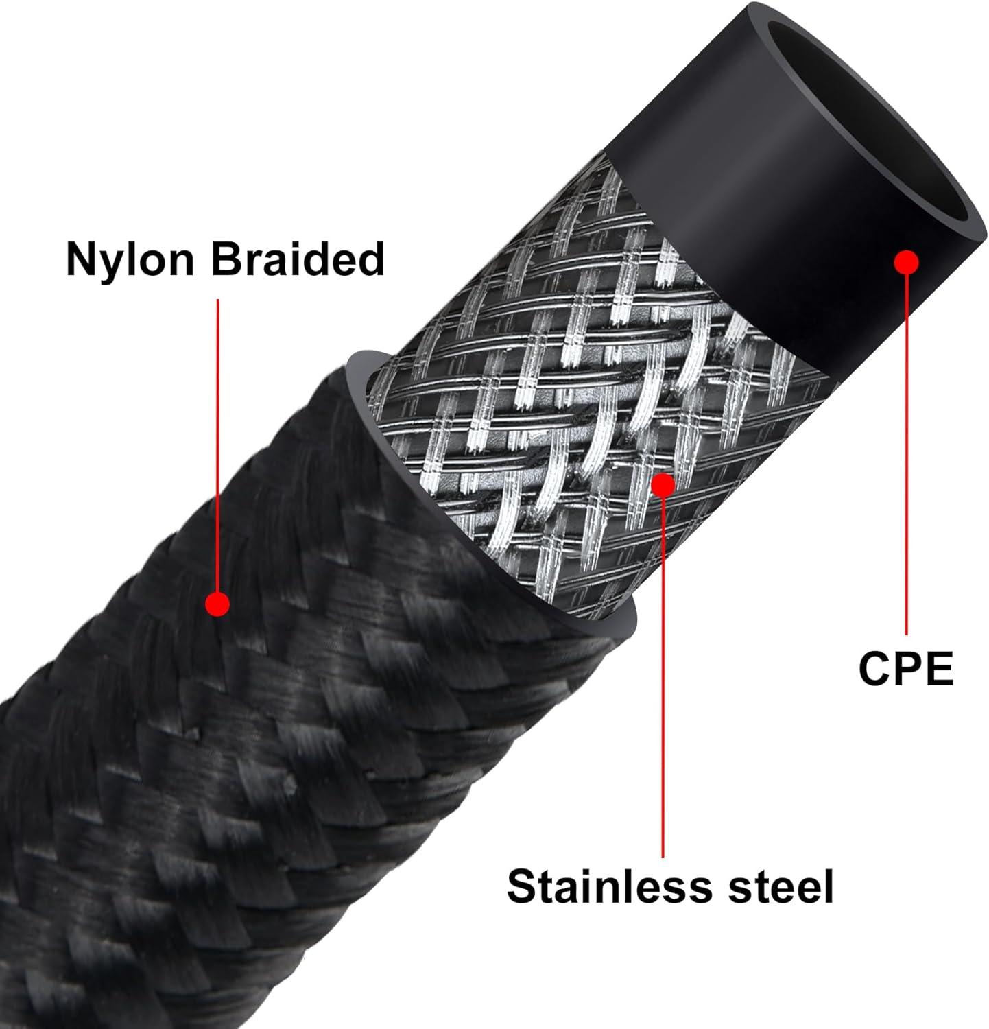 EVIL ENERGY 10AN Oil Catch Can Breather Tank with AN10 Fuel Line Kit Nylon Braided CPE - EVILENERGY