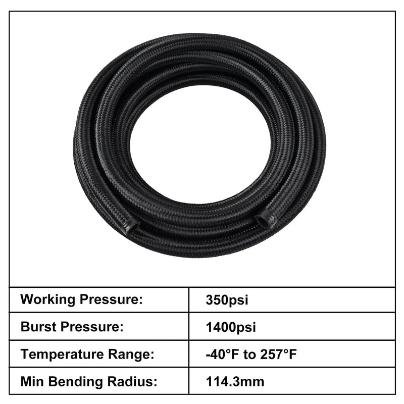 Evilenergy EVIL ENERGY CPE 12AN Fuel Line Nylon Braided Fuel Hose 10FT