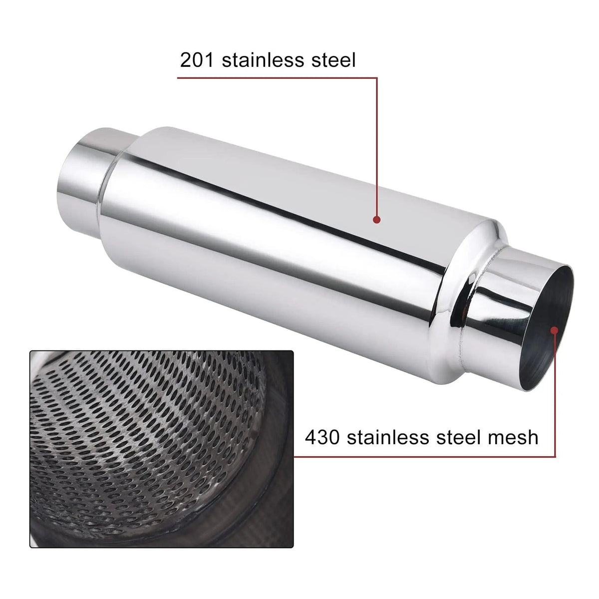 EVIL ENERGY Exhaust Resonator Muffler Stainless Steel – EVILENERGY