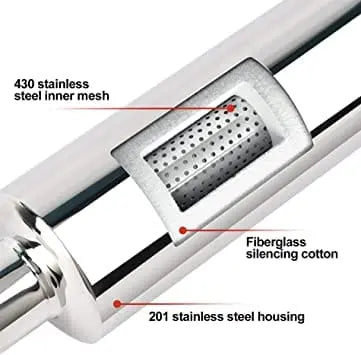 Evilenergy EVIL ENERGY 2"/2.25/2.5"/3" Exhaust Muffler Resonator Stainless Steel