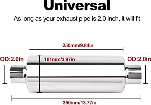 Evilenergy EVIL ENERGY 2"/2.25/2.5"/3" Exhaust Muffler Resonator Stainless Steel