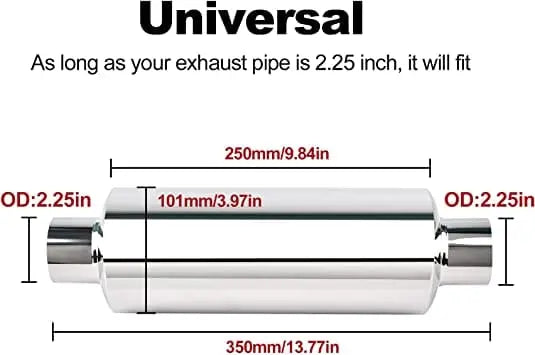 Evilenergy EVIL ENERGY 2"/2.25/2.5"/3" Exhaust Muffler Resonator Stainless Steel
