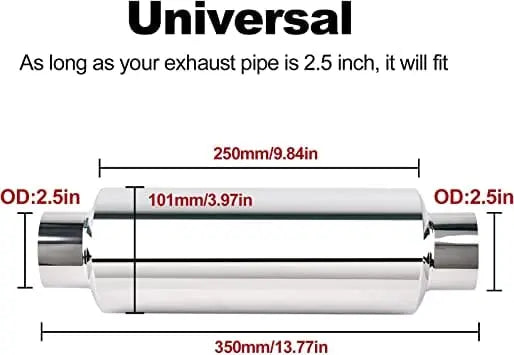 Evilenergy EVIL ENERGY 2"/2.25/2.5"/3" Exhaust Muffler Resonator Stainless Steel
