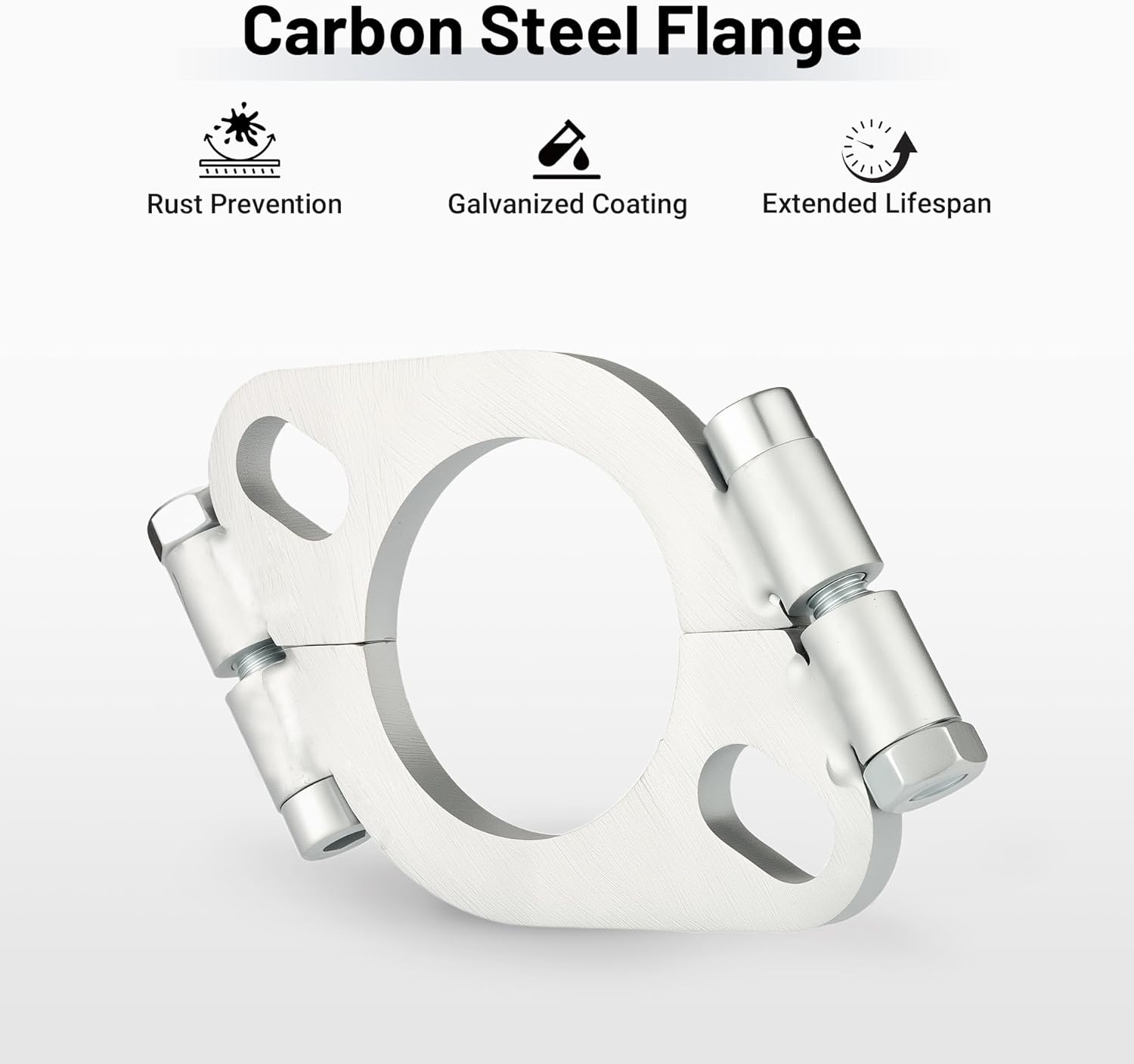 EVIL ENERGY Split Flange Repair Kit, Carbon Steel Exhaust Replacement (2/2.5/3 Inch)