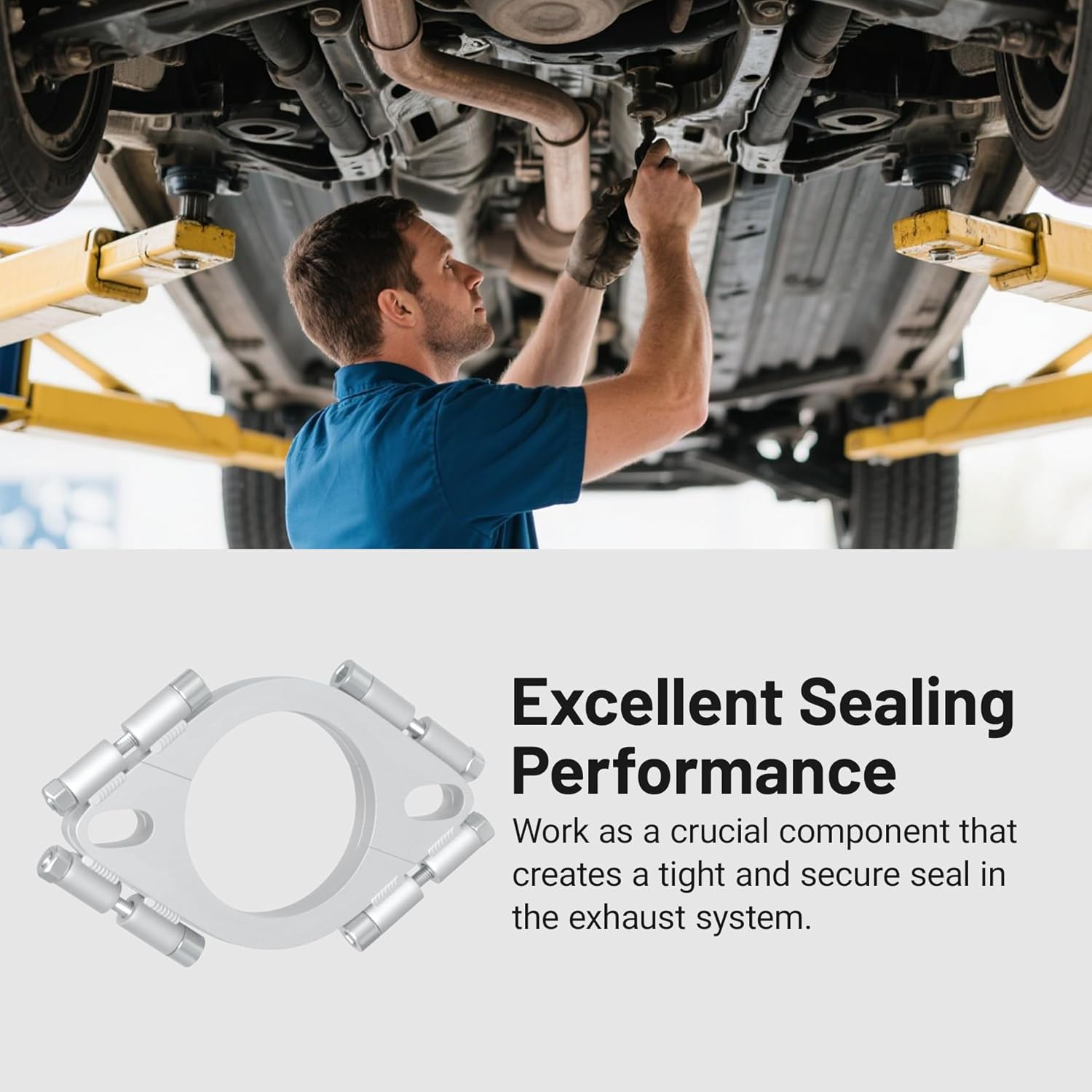 EVIL ENERGY Split Flange Repair Kit, Carbon Steel Exhaust Replacement (2/2.5/3 Inch)