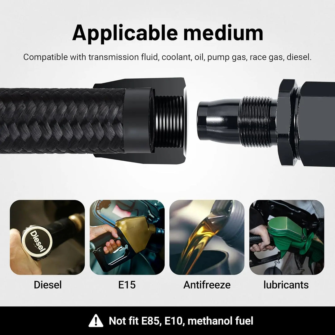 EVIL ENERGY 2 Kit 6AN 8AN Fuel Line Kit 40FT with 24PCS Fitting Kit ...