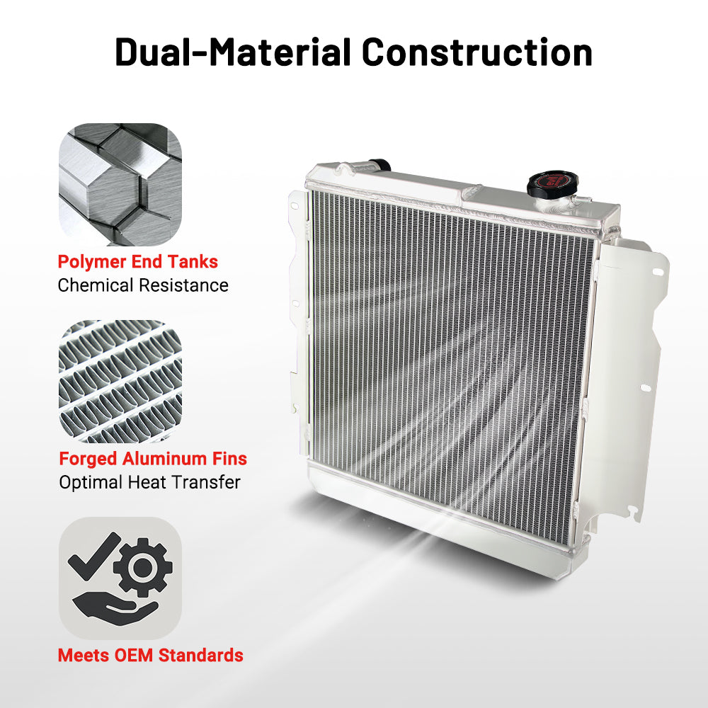 EVIL ENERGY 3Row-44mm Performance Aluminum Radiator Fit for Jeep Wrangler 1987 - 2006 - EVILENERGY