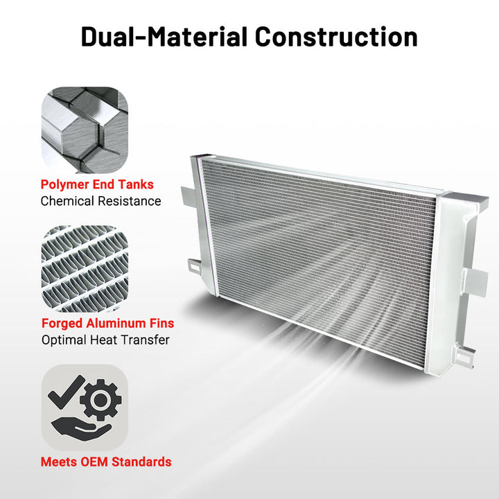 EVIL ENERGY 3-Row 56mm Radiator | High-Performance Cooling for 2001-2005 Duramax LB7/LLY Trucks - EVILENERGY