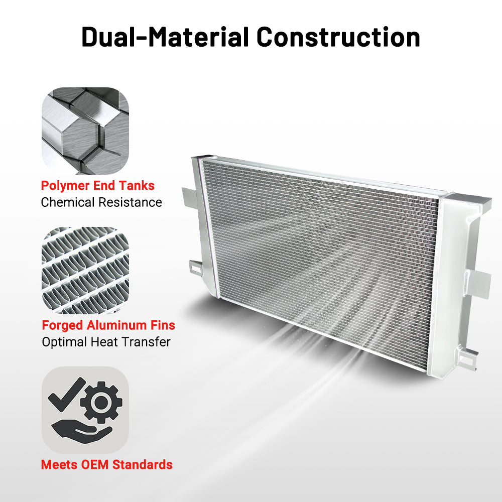 EVIL ENERGY 3-Row 56mm Radiator | High-Performance Cooling for 2001-2005 Duramax LB7/LLY Trucks - EVILENERGY