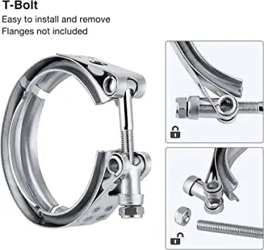 Evilenergy EVIL ENERGY 2.5/3.0 Inch V Band Clamp for Flange Kit Stainless Steel