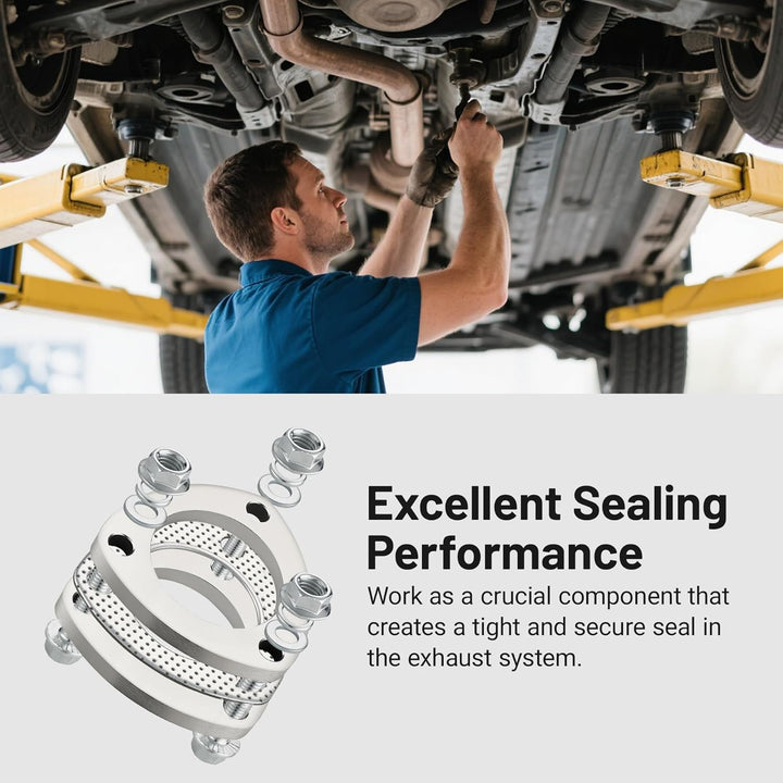 EVIL ENERGY 3-Bolt Exhaust Flange Kit, 304 Stainless Steel with Gaskets & Bolts (2.5/3 Inch) - EVILENERGY