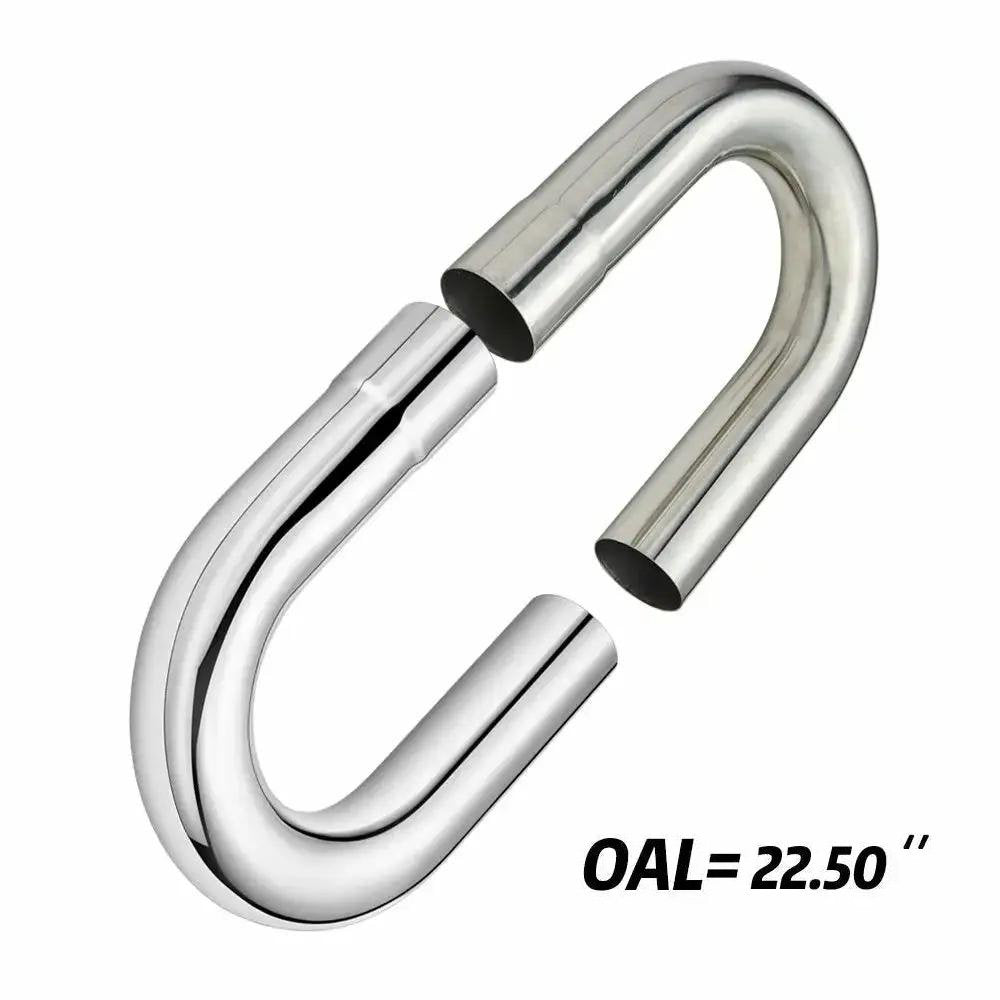 EVIL ENERGY Universal Exhaust Kit – Super 10 Series Muffler (2.5" or 3.0" Center In/Out) + 8-Piece 2.5" Mandrel Bent Tubing Set, Aluminum Plated