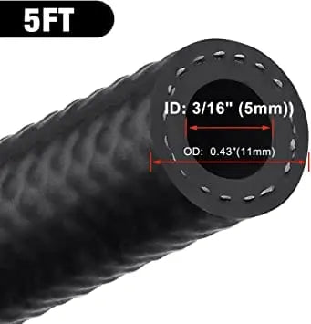 Evilenergy EVIL ENERGY 3/16 Fuel Hose Line Push Lock NBR Rubber SAE 30R7 5/10/25FT 300PSI