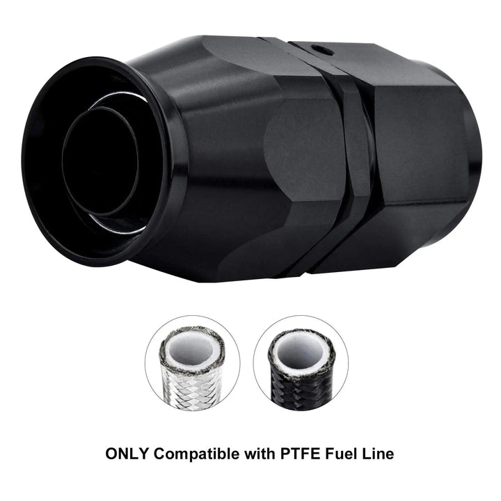 Evilenergy EVIL ENERGY 3/4/6/8/10AN PTFE Hose End Fitting Straight Black for PTFE Hose Only [Straight]