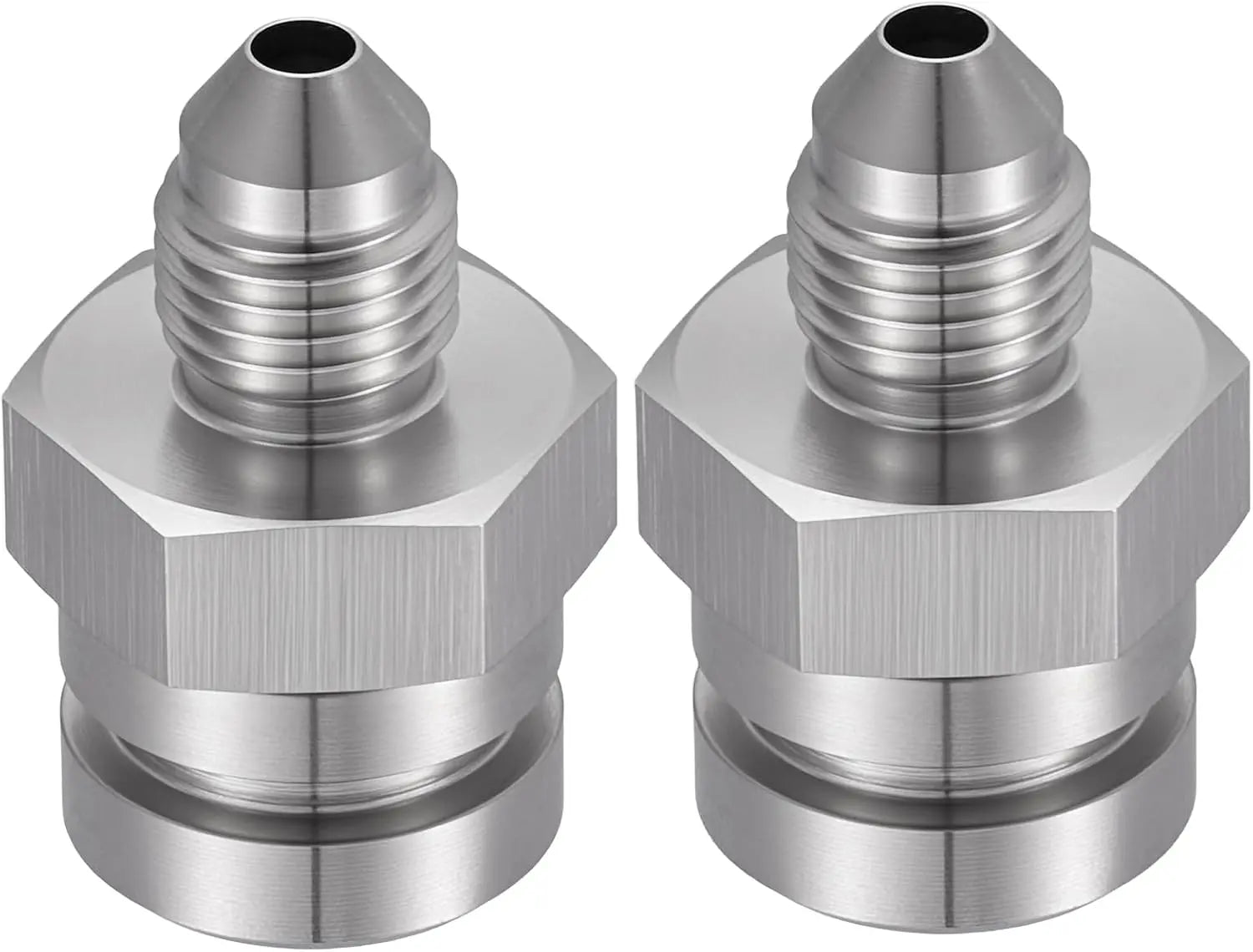 EVILENERGY EVIL ENERGY 3/4AN Male to 3/8-24 Inverted Female Flare Thread Fitting Adapter Straight Silver 1PC/2PCS