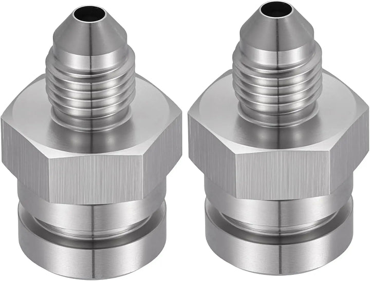 EVILENERGY EVIL ENERGY 3/4AN Male to 3/8-24 Inverted Female Flare Thread Fitting Adapter Straight Silver 1PC/2PCS