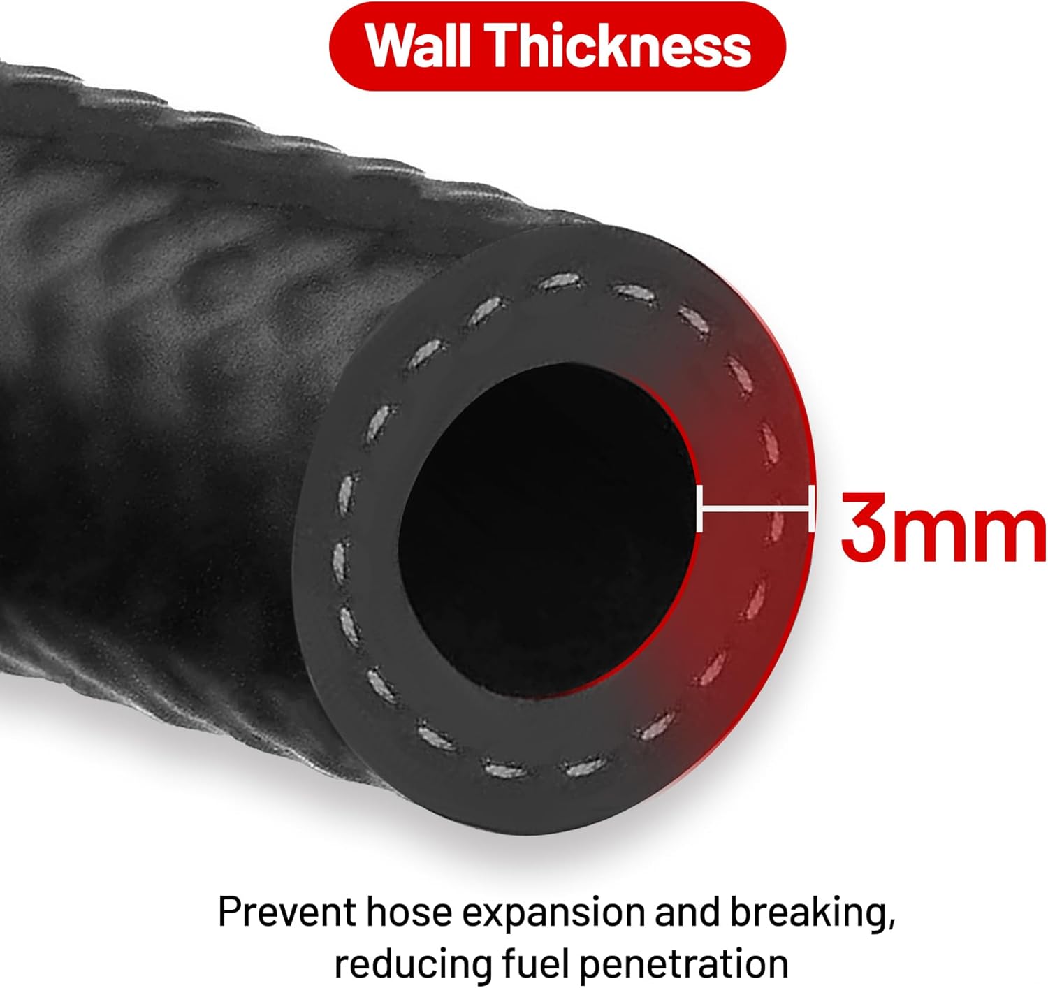 EVIL ENERGY Push Lock Fuel Line Hose Kit SAE 30R7 NBR Rubber 300 PSI 10FT