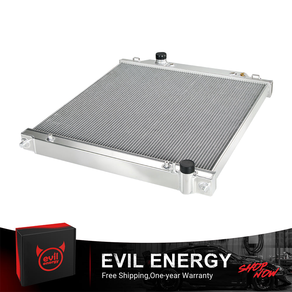 EVIL ENERGY 2-Row Aluminum Radiator Kit – Free Shipping, 1-Year Warranty, Includes Radiator & Branded Box