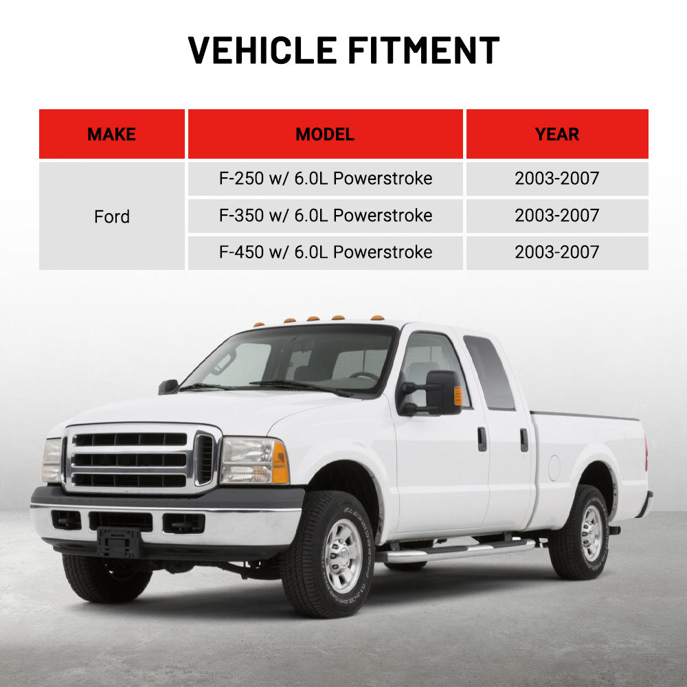 EVIL ENERGY 2-Row Aluminum Radiator Fitment – Ford F-250/F-350/F-450 6.0L Powerstroke, 2003-2007