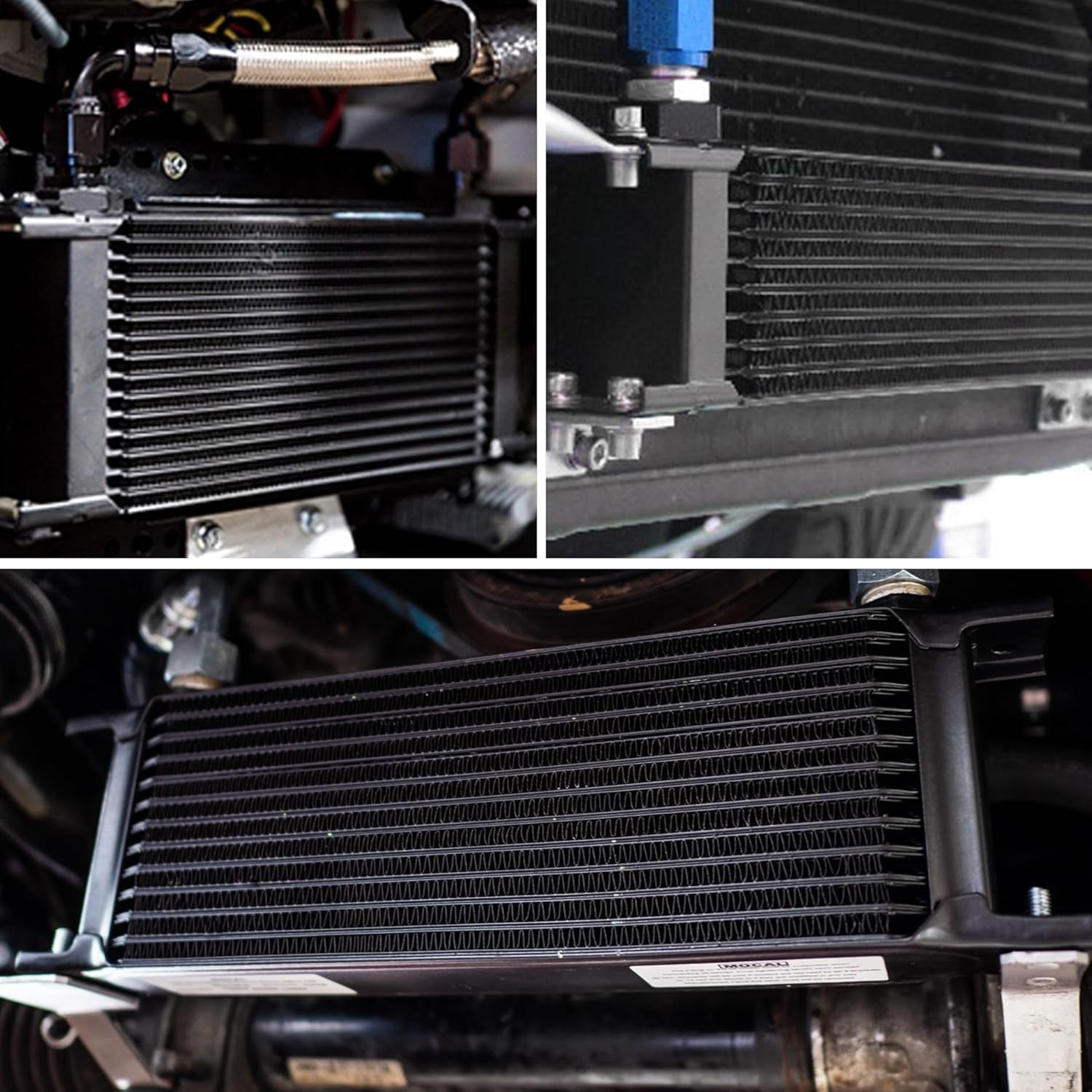 EVIL ENERGY Stacked Plate Oil Cooler Universal Engine Transmission 10AN（7/10/16/19/25/30 Row） - EVILENERGY