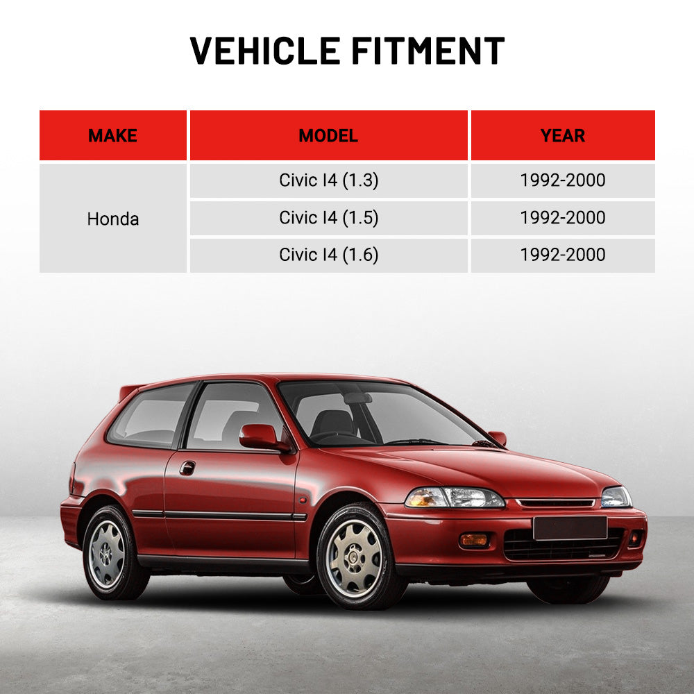 EVIL ENERGY 2-Row Aluminum Radiator Vehicle Fitment – Honda Civic 14 (1.3/1.5/1.6L), 1992-2000