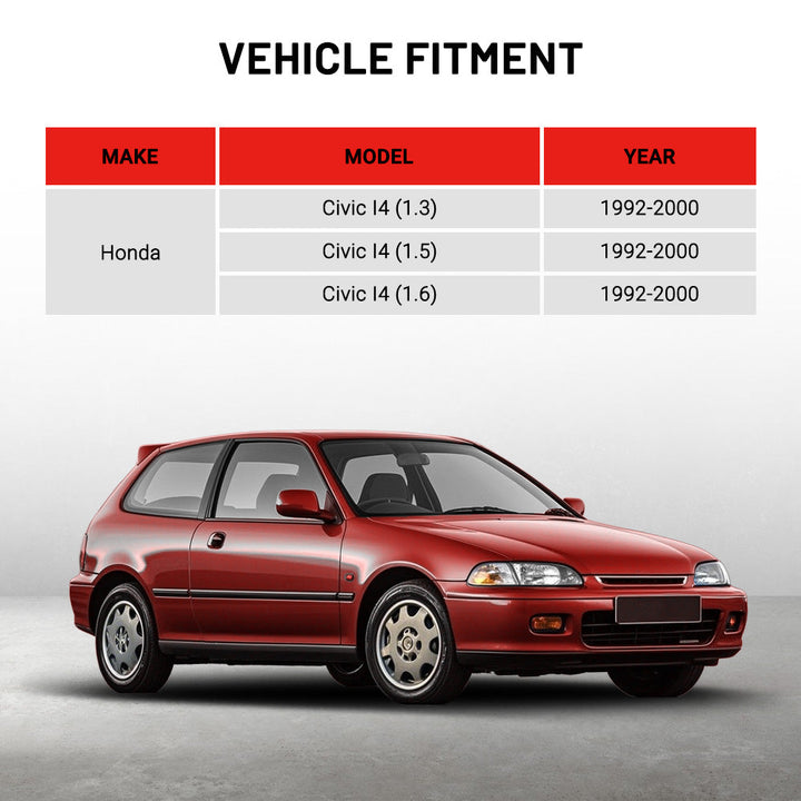 EVIL ENERGY 2-Row Aluminum Radiator Vehicle Fitment – Honda Civic 14 (1.3/1.5/1.6L), 1992-2000