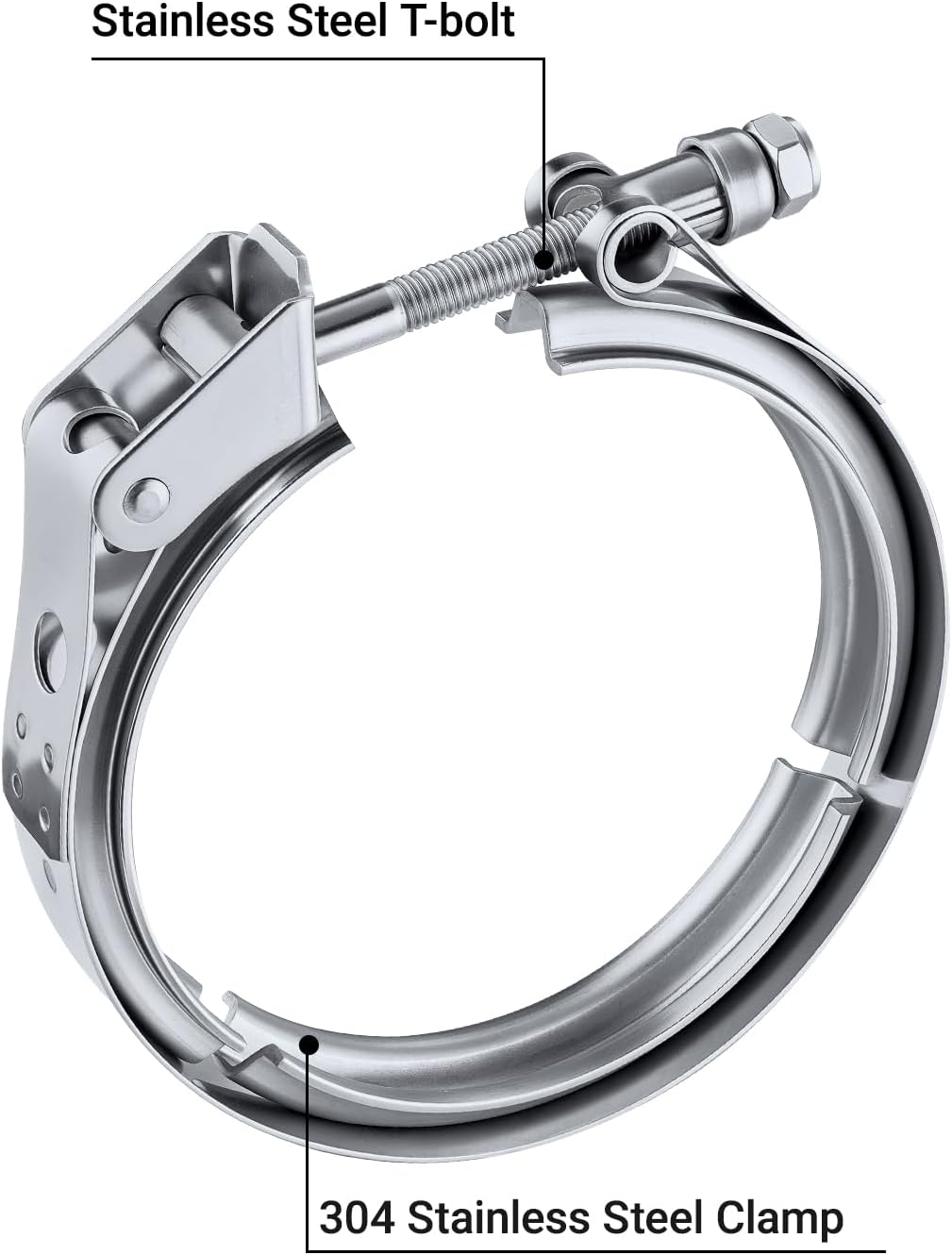 EVIL ENERGY V Band Clamp Quick Release Stainless Steel Male Female Mild Steel (without Flange) - EVILENERGY
