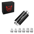 Evilenergy EVIL ENERGY 30 Micron Inline Fuel Filter with 6AN 8AN 10AN Adapter Universal 60MM