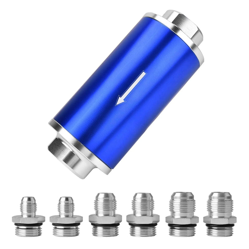 Evilenergy EVIL ENERGY 30 Micron Inline Fuel Filter with 6AN 8AN 10AN Adapter Universal