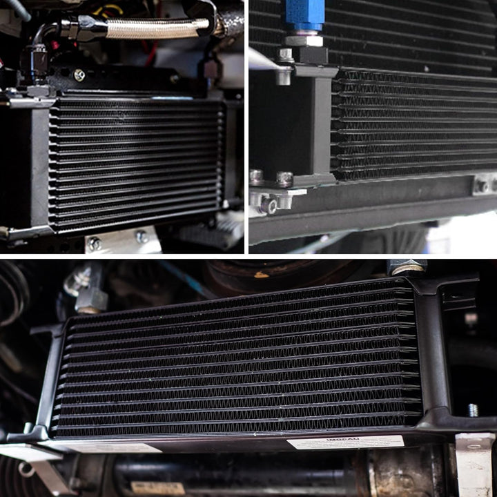 EVIL ENERGY AN10 Oil Catch Can & Transmission Universal 330mm Engine Oil Cooler Kit 10/16/19 Row - EVILENERGY