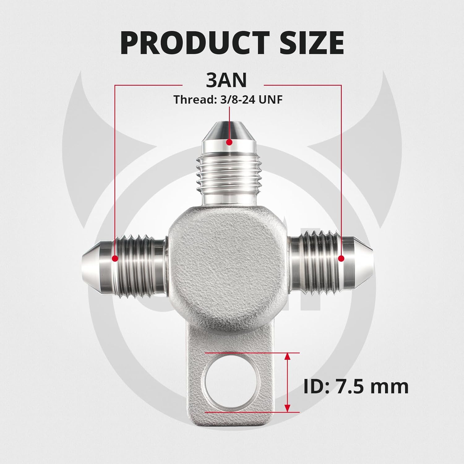 EVIL ENERGY 3AN Brake Tee Block Fitting with Mounting Tab – Stainless Steel 2PCS - EVILENERGY